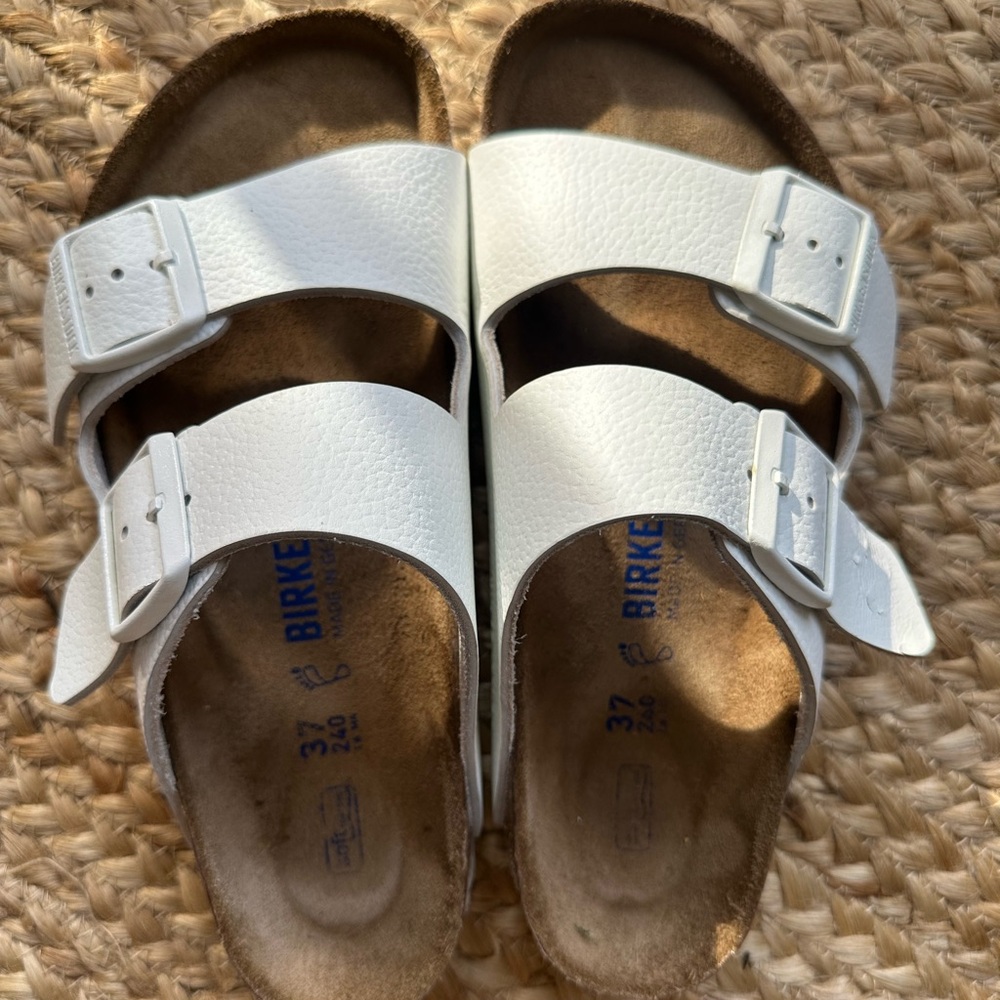 Birkenstock Women's White Double-Strap Sandals